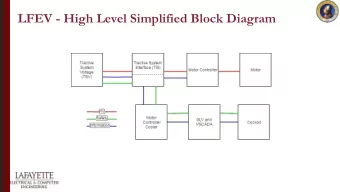 LFEV - High Level Simplified Block Diagram  Work Breakdown Structure  WBS  Schedule  PSL