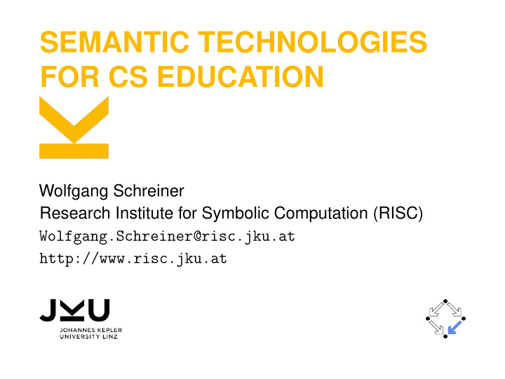 semantic technologies for cs education