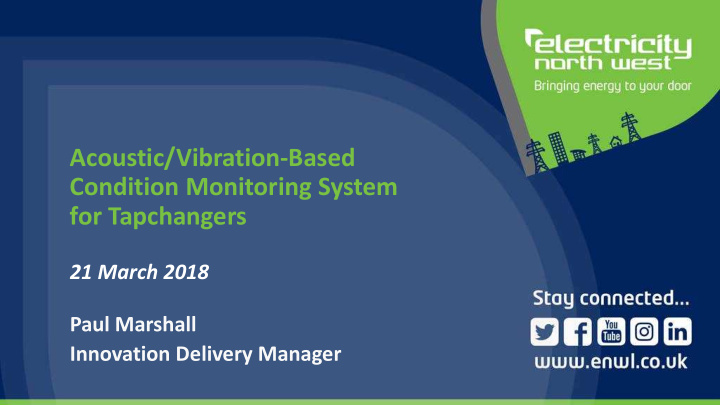 acoustic vibration based condition monitoring system for