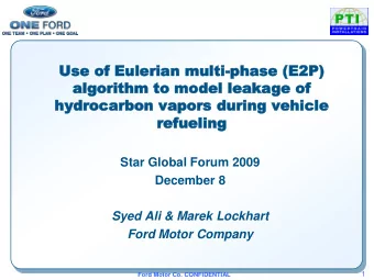 Use  Use of Euler  of Eulerian  ian multi  multi-ph  phas  ase  e (E2P)  (E2P)  algo  algorith