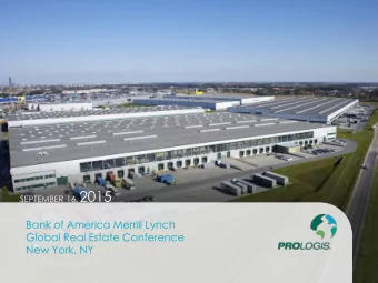 2015  SEPTEMBER 16,  Bank of America Merrill Lynch  Global Real Estate Conference  New York, NY