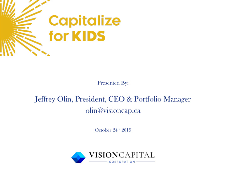 jeffrey olin president ceo portfolio manager olin