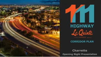 HIGHWAY  CORRIDOR PLAN  Charrette  Opening Night Presentation  Whats a charrette?  review