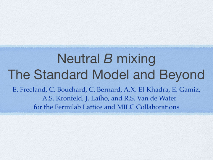 neutral b mixing the standard model and beyond