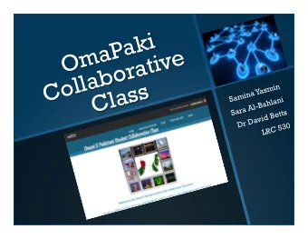 OmaPaki  Collaborative  Class  n  i  m  s  a  Y  a  n  i  m  a  S  i  n  a  l  h  a  B  -  l  A  a