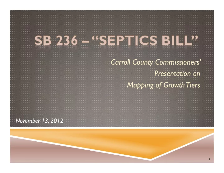 carroll county commissioners presentation on mapping of