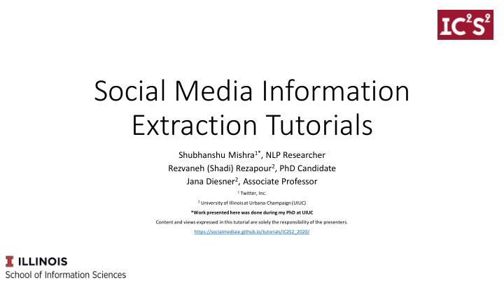social media information extraction tutorials