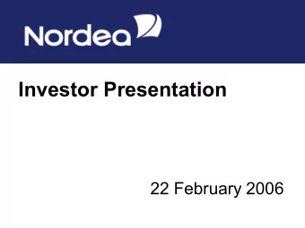 Investor Presentation  22 February 2006  CEO presentation  2  Record result in 2005  Operating