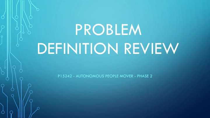 problem definition review