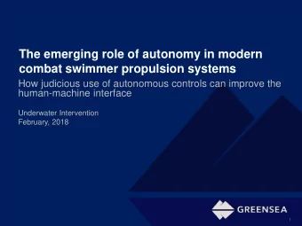 combat swimmer propulsion systems  How judicious use of autonomous controls can improve the