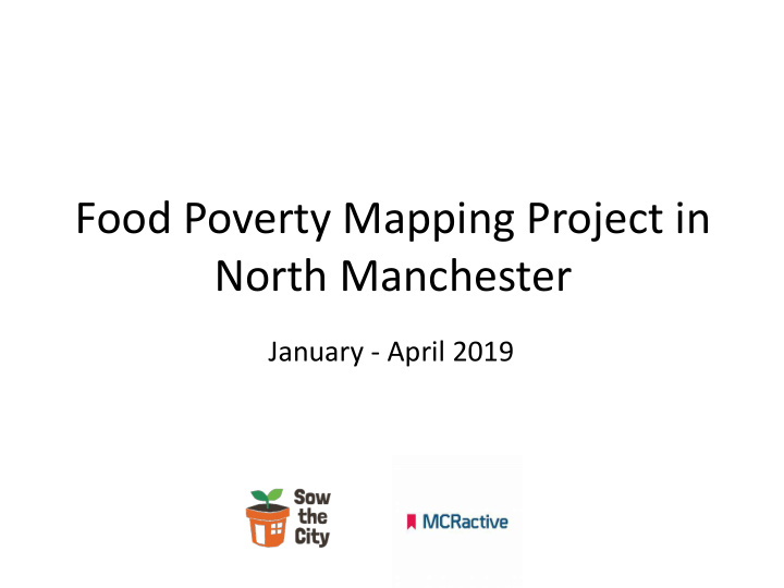food poverty mapping project in