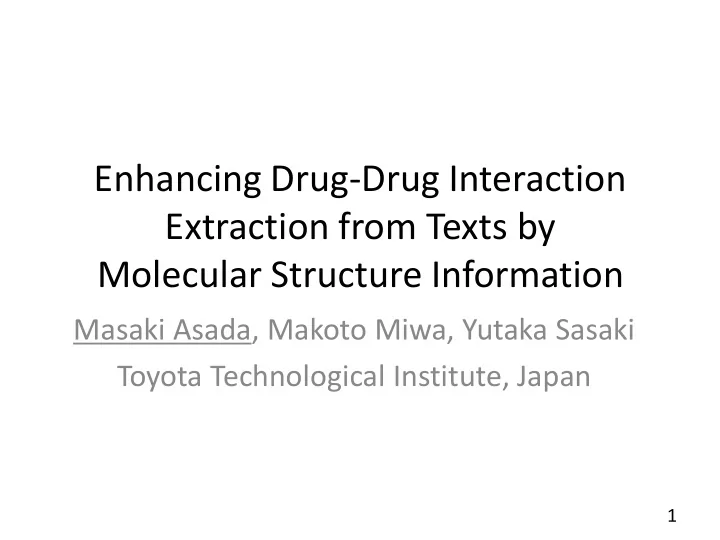 molecular structure information