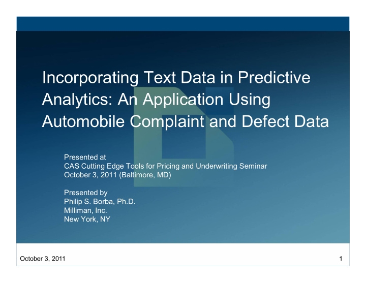 incorporating text data in predictive analytics an