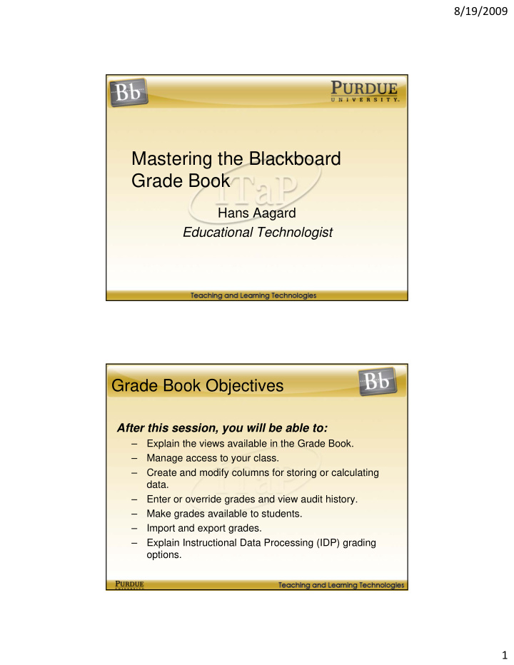 mastering the blackboard grade book