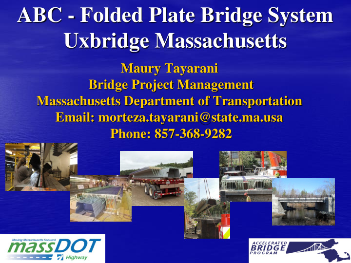 abc folded plate bridge system uxbridge massachusetts