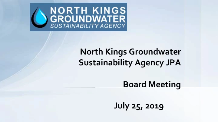 sustainability agency jpa board meeting
