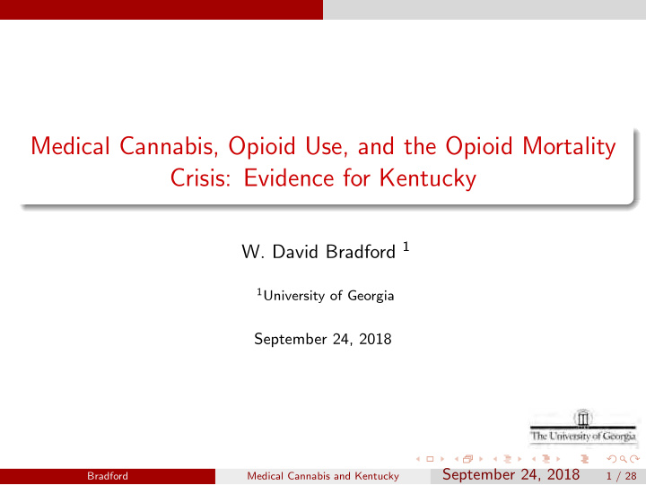 medical cannabis opioid use and the opioid mortality