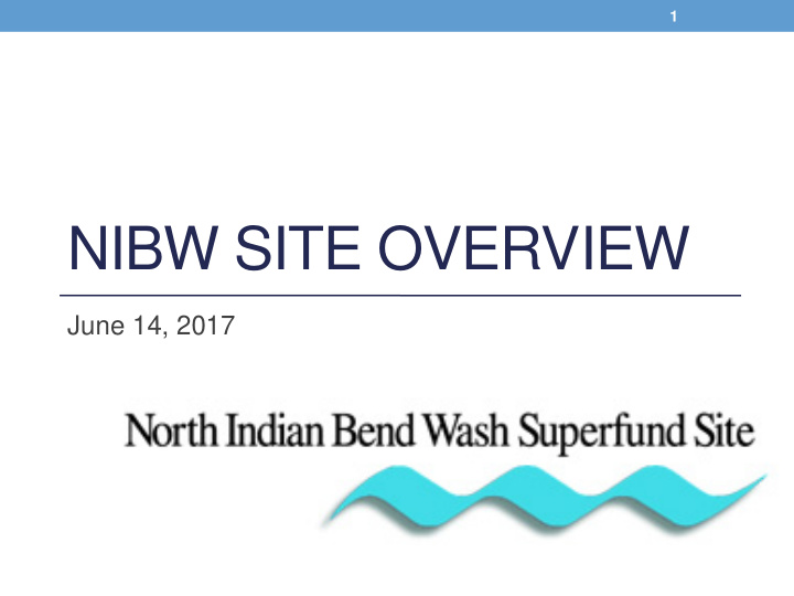 nibw site overview