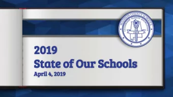2019  State of Our Schools  April 4, 2019  Madison County Board of Education  District 1 - Nathan