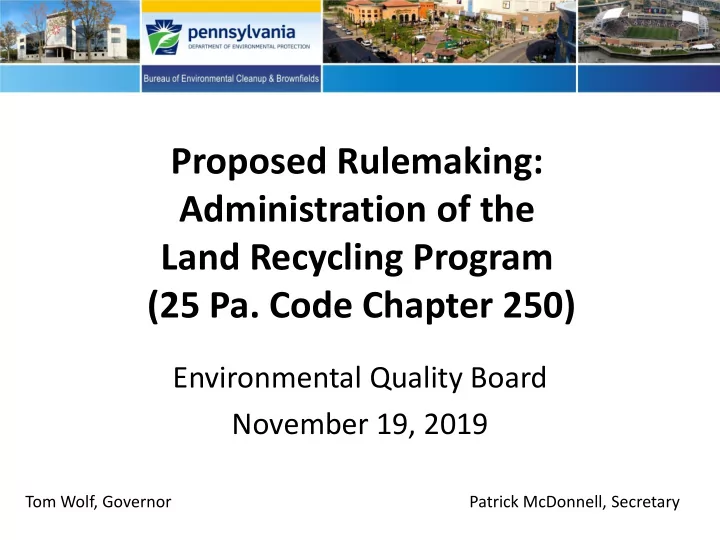 proposed rulemaking