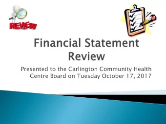 Presented to the Carlington Community Health  Centre Board on Tuesday October 17, 2017