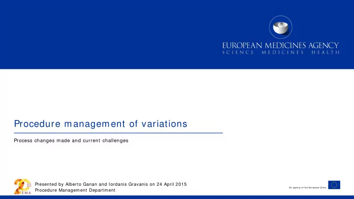 procedure management of variations