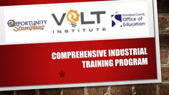 MAINTENANCE MECHANIC PROGRAM  LAUNCHED IN NOVEMBER 2017!  75 STUDENTS HAVE ENROLLED IN THE PROGRAM