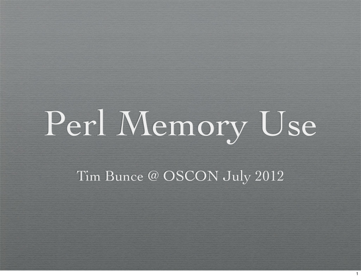 perl memory use