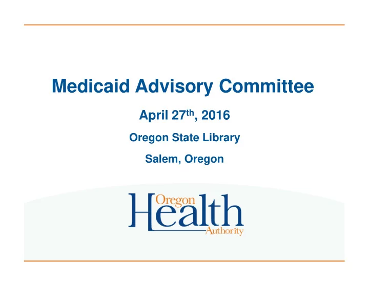 medicaid advisory committee