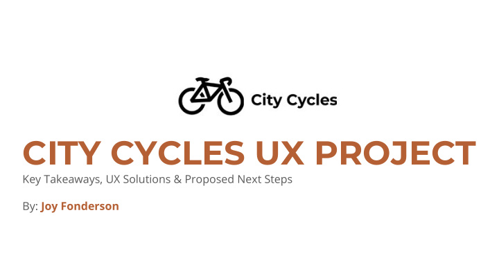 city cycles ux project