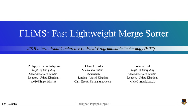 flims fast lightweight merge sorter