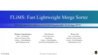 FLiMS: Fast Lightweight Merge Sorter  2018 International Conference on Field-Programmable