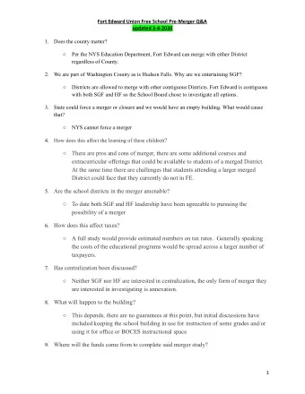 n?    There  are  pros  and  cons  of  merger,  there  are  some  additional  courses  and