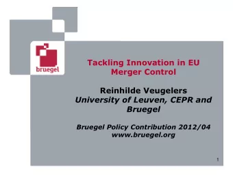 Reinhilde Veugelers  University of Leuven, CEPR and  Bruegel  Bruegel Policy Contribution 2012/04