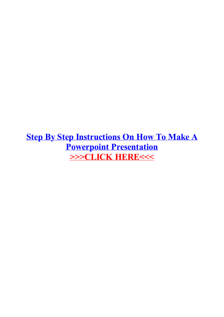 step by step instructions on how to make a powerpoint