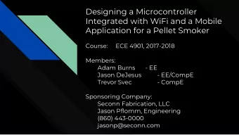 Designing a Microcontroller  Integrated with WiFi and a Mobile  Application for a Pellet Smoker