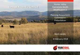 Yancoal Australia Limited  Operations South  Modification 5  Planning Assessment  Commission