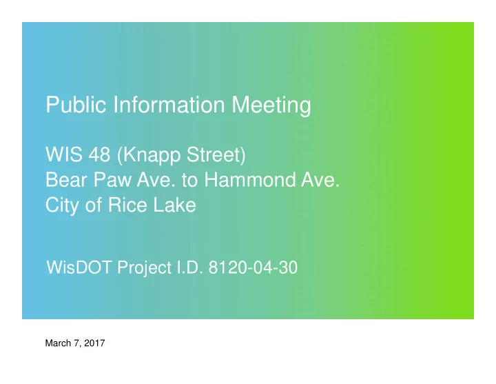 public information meeting