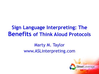 Talking about thinking...  TAP-Focus is on Process  Product  25%  Process  75%  Knowledge