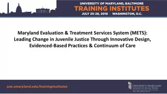 Evidenced-Based Practices &amp; Continuum of Care  In one word, what element comprises a quality