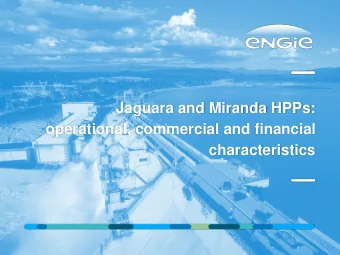 operational, commercial and financial  characteristics  Legal disclaimer  We have prepared this