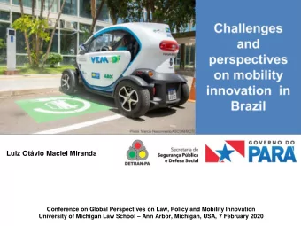 Luiz Otvio Maciel Miranda  Conference on Global Perspectives on Law, Policy and Mobility