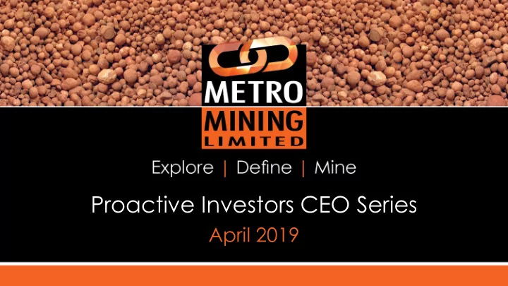 proactive investors ceo series