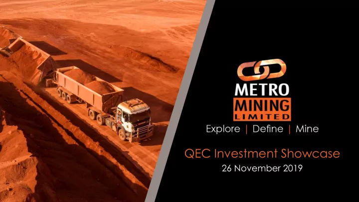 qec investment showcase noosa mining conference