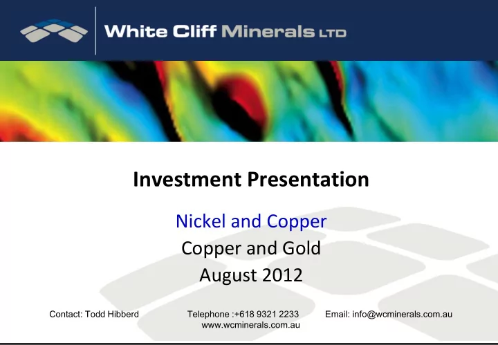 investment presentation