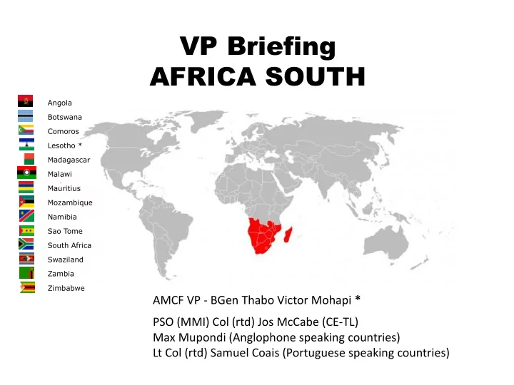 vp briefing africa south