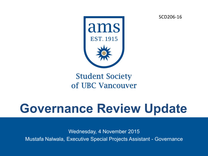 governance review update