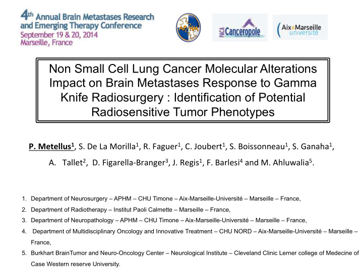 non small cell lung cancer molecular alterations impact