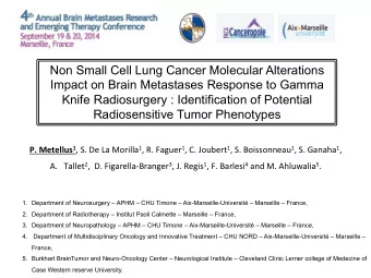 Non Small Cell Lung Cancer Molecular Alterations  Impact on Brain Metastases Response to Gamma