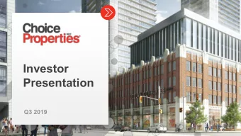 Presentation  Q3 2019  1  FORWARD LOOKING STATEMENTS  Certain statements contained in this document